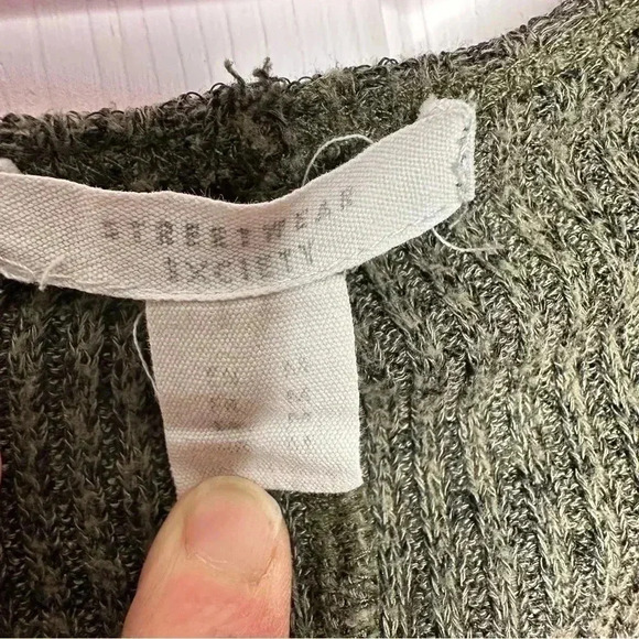 Streetwear Society Cardigan  Long Slouchy Green Size Medium - Picture 5 of 16